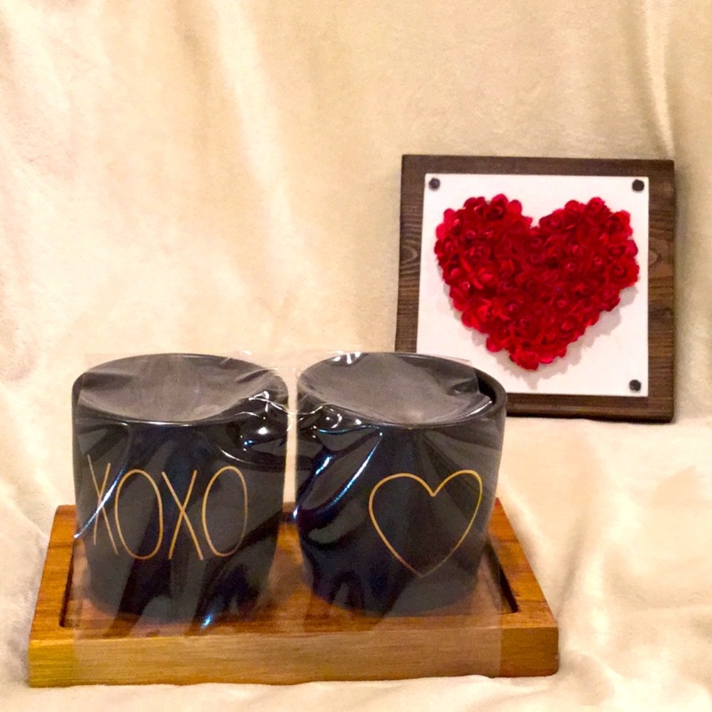🖤 Rae Dunn XOXO Heart Candle Set of 2 🖤 Black